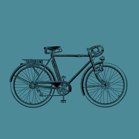Polyptyque 3, détail 2 (La bicyclette), impression au jet d’encre, 101 cm x 101 cm